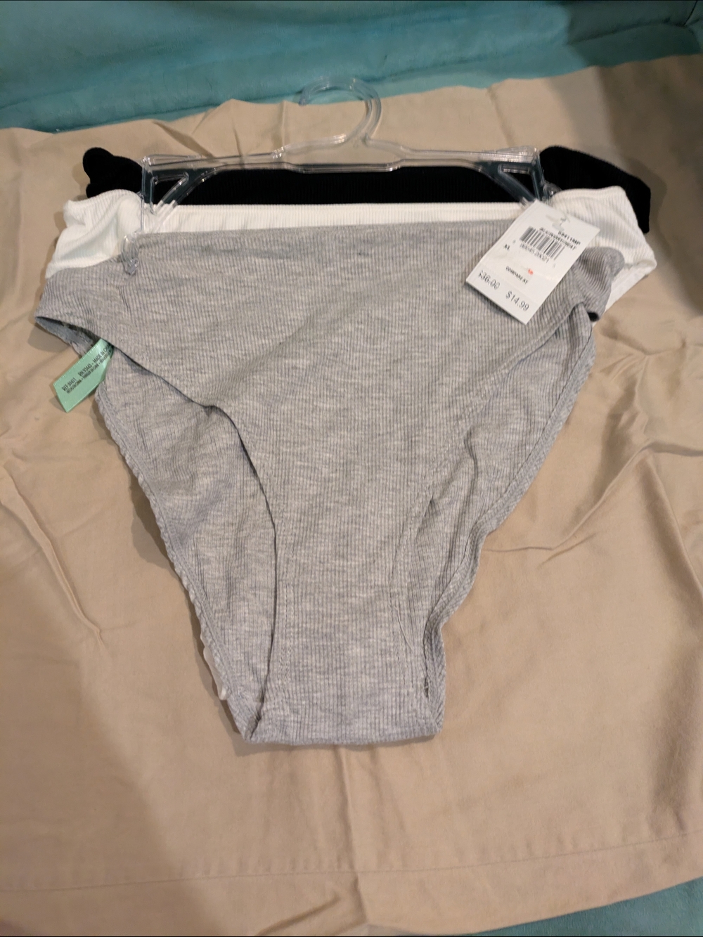 Women's Ribbed Hi Leg Panties - 3 Pack XL